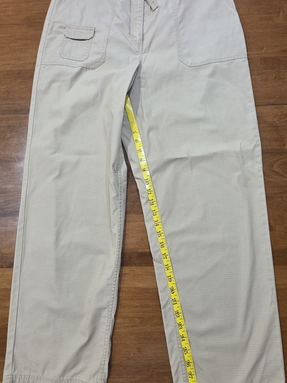 1990's Vintage L.L. Bean Women's Light Khaki Ripstop Cargo Pants